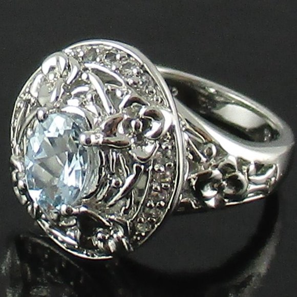 Victoria Wieck 1.11ct Aquamarine "Vine" Ring - Picture 4 of 8
